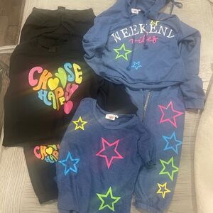 5 pc LUCY GIRL SWEATSHIRT & SWEATPANTS Medium